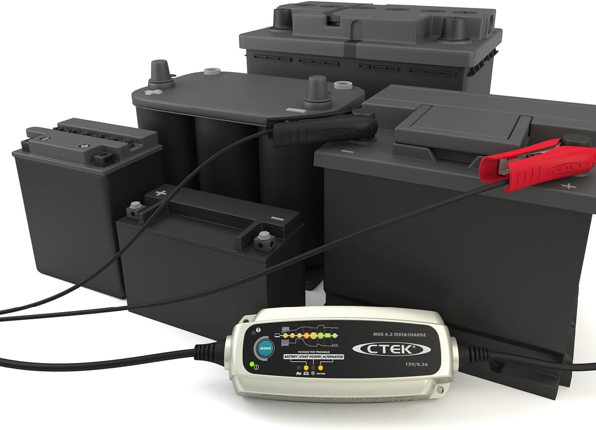 CTEK 4.3 Test & Charge, 12 Volt Fully Automatic Charger with Unique Batte...