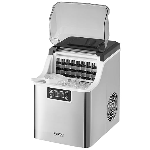 VEVOR Countertop Ice Maker, 24 Cubes Ready in 15 Mins, 45lbs in 24Hrs, by VEVOR