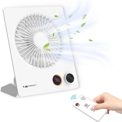 VEMONT 180°Foldable Portable Personal Fan Built-in 5000mAh Rechargeable Battery by VEMONT