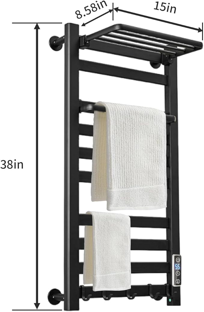 Heated Towel Rack for Bathroom Towel Warmer Racks Wall Mounted - Image 7
