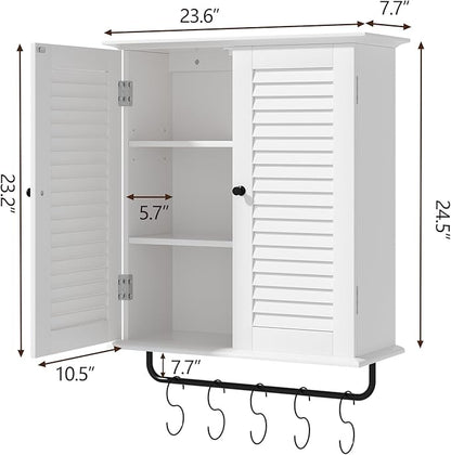 Bathroom Wall Cabinet, Over The Toilet Storage Cabinet, Wooden Wall Cabinet - Image 3