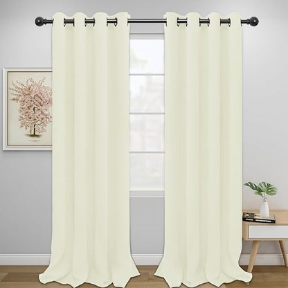 Easy-Going Blackout Curtains for Bedroom, Solid Thermal Insulated Grommet and by Easy-Going