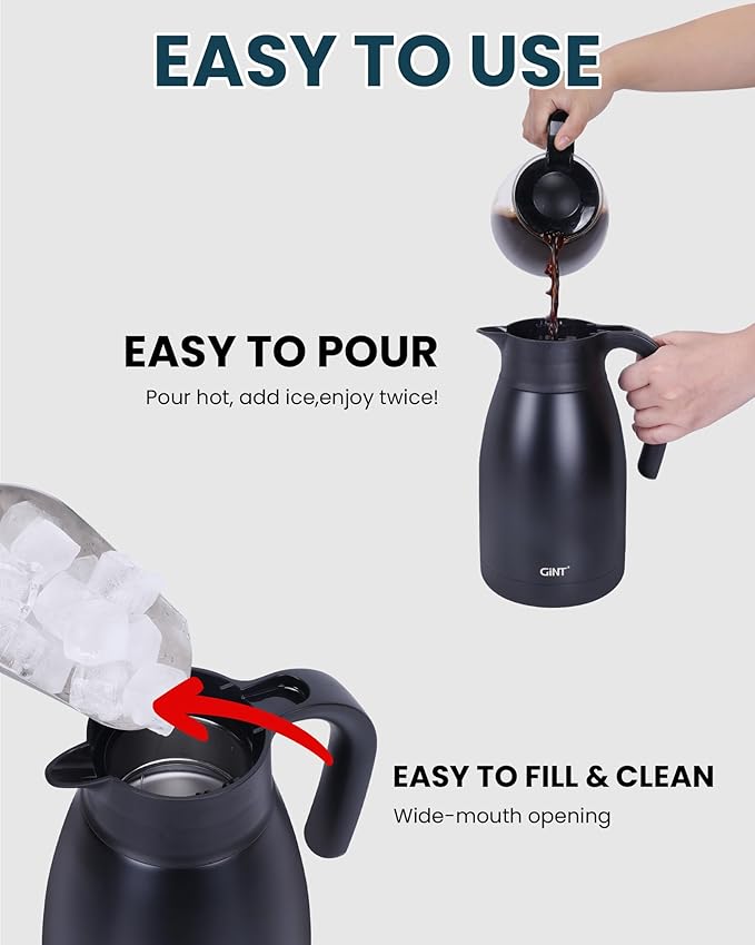 GiNT 51Oz Stainless Steel Thermal Coffee Carafe - Image 7