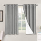 H.VERSAILTEX Linen Blackout Curtains 54 Inches Long 100% Blackout Thermal by HVERSAILTEX