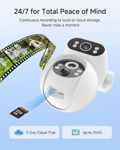 Noorio Dual Lens 2K Security Camera Outdoor, Outside Cameras - Image 3