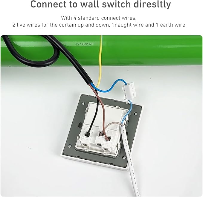 4-Wire Motorized Shade Switch, Wall Mount Controller - Image 4