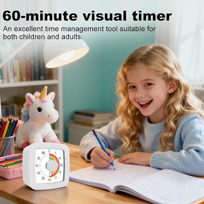 MEPHILIMIA Visual Timer Kids/Adults 60 Minutes Rainbow Countdown Timer Time - Image 4