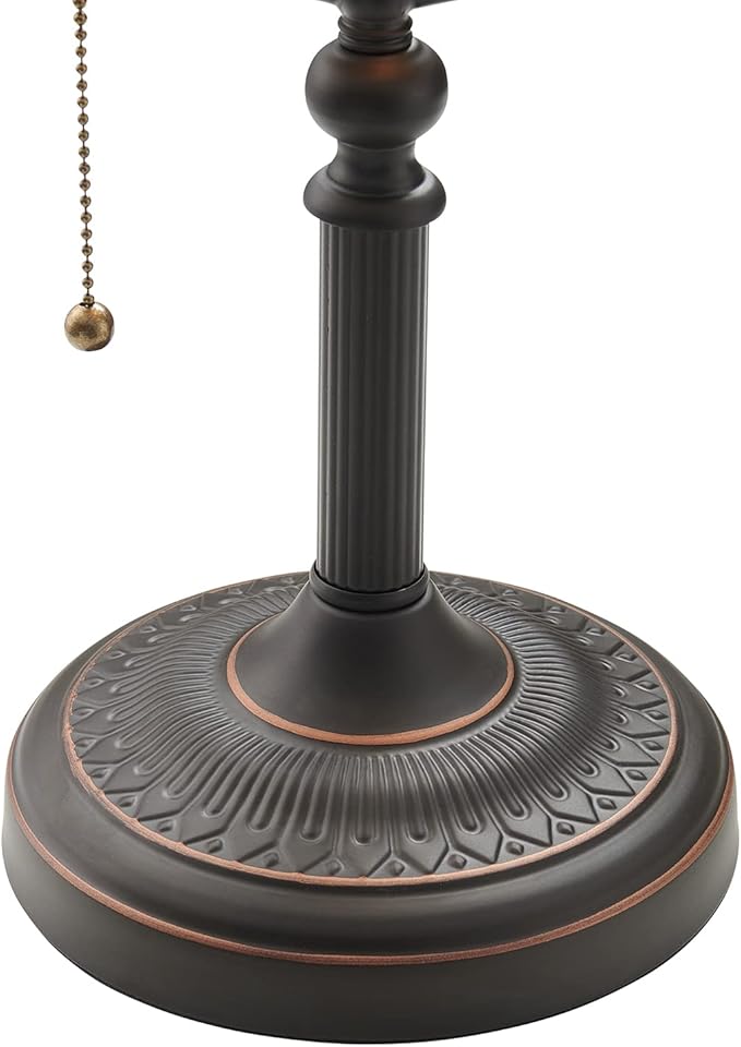 Newrays Matted Orange Glass Bankers Desk Lamp - Image 7