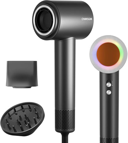 Hair Dryer, High Speed Ionic Blow Dryer, 5X-Fast Drying, 2 Billion Negative Ions by CNMSGM