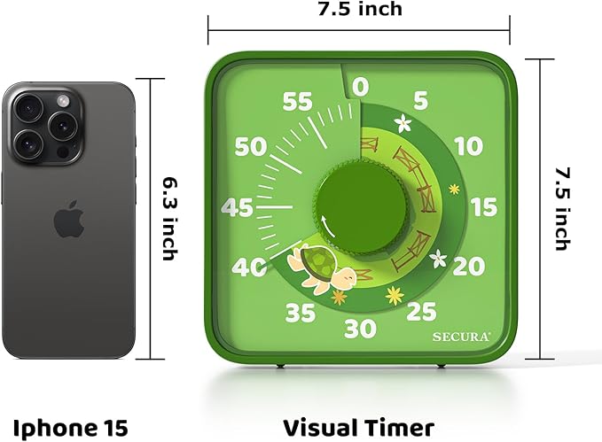 Secura 7.5-Inch Animal Pattern Visual Timer - Image 7