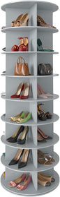 SpaceAid 8 Tier Rotating Shoe Rack Tower, Spinning Shoe Display Lazy Susan by SpaceAid