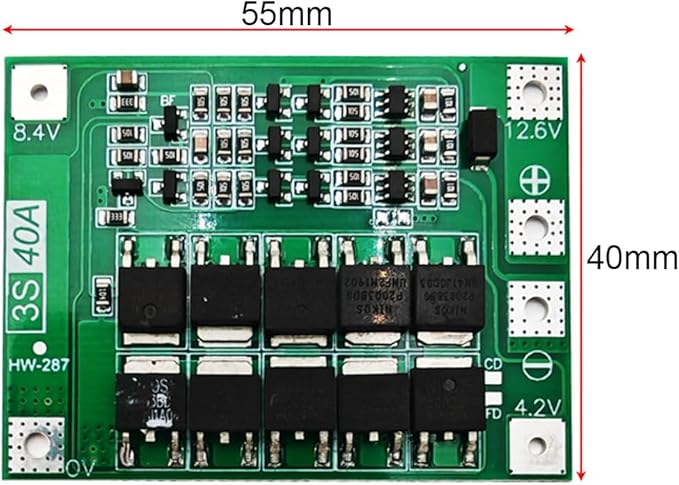 Gebildet 3pcs 3S 11.1V 12V 12.6V 40A 18650 Charger PCB BMS Protection Board - Image 3