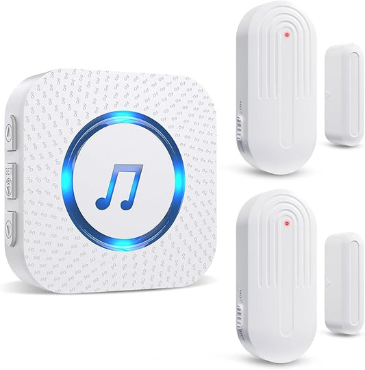 Door Chime, SanJie Wireless Door Sensor Chime When Door Opens, Door Entry Alarm by SANJIEGuardSecurity