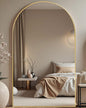 DMWOODFL 81"x41" Arched Full Length Mirror - Extra Large Floor Standing/Wall Mounted Mirror with Stand, Shatter-Resistant Gold Aluminum Frame for Bedroom, Living Room & Dressing Area