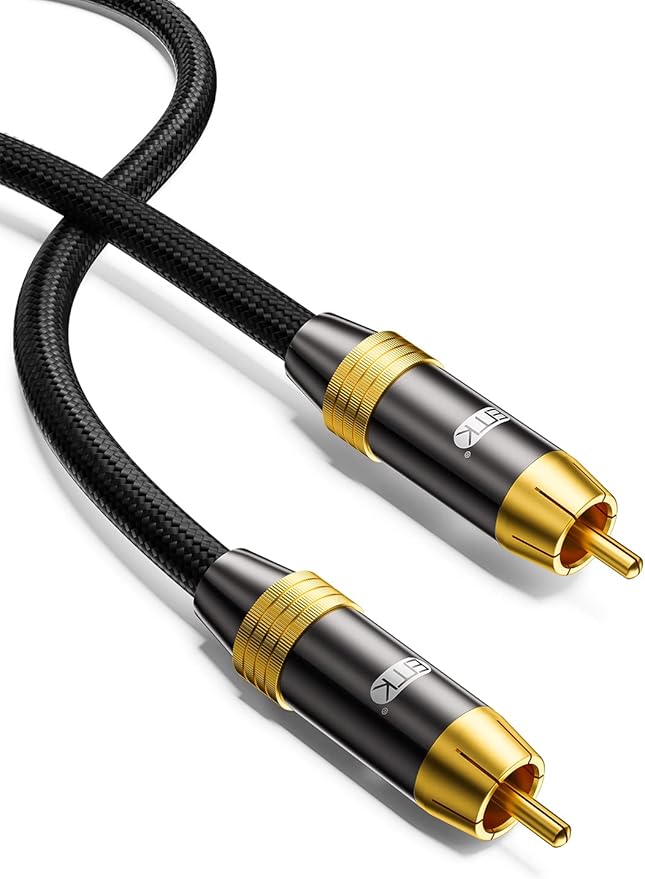 Subwoofer Cable, EMK Digital Coaxial Audio Cable Premium S/PDIF RCA Male to RCA by EMK