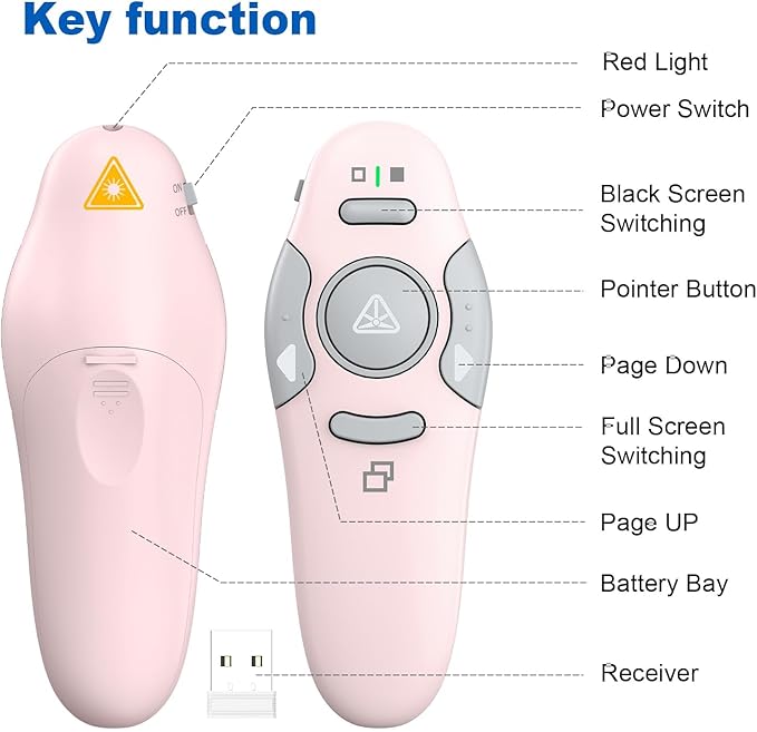 QUI Presentation Clicker Wireless Presenter Remote Clicker - Image 3