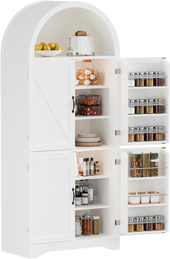 Arched Kitchen Pantry Cabinet by Unknown