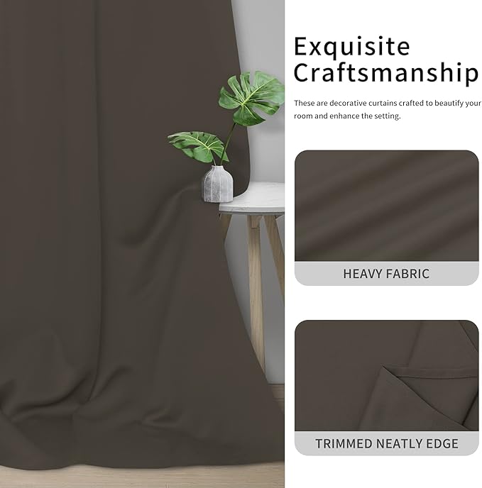 Easy-Going Blackout Curtains for Bedroom, Solid Thermal Insulated Grommet and - Image 5