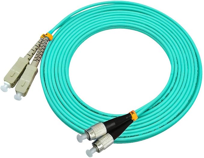 Jeirdus 50Meters 160ft SC to FC Duplex 50/125 10G OM3 Multi-Mode Fiber Optic - Image 3