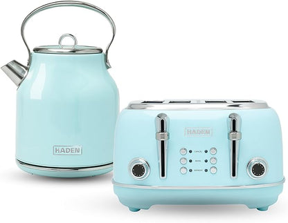 Haden Heritage 4 Slice Wide Slot Stainless Steel Toaster Bundled by HADEN