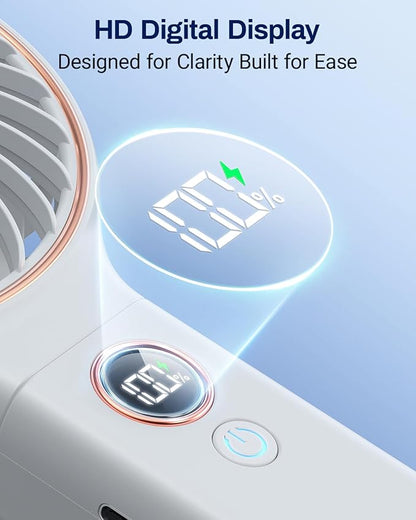 SWEETFULL Handheld Portable Fan, 5000mAh Rechargeable Battery, 6 Speed Wind - Image 5