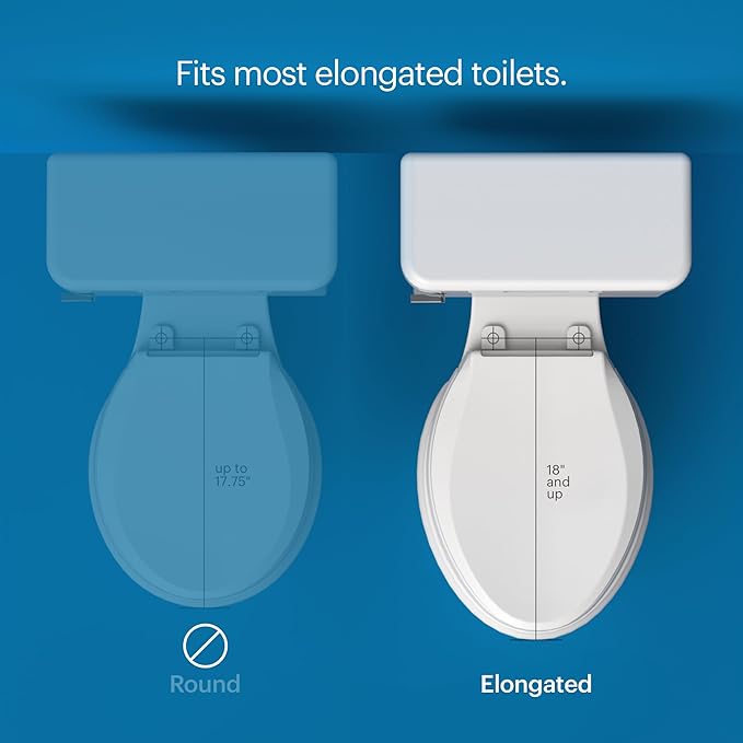 Brondell L60-EW LumaWarm Heated Nightlight Elongated Toilet Seat - Image 2