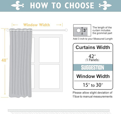 ChrisDowa Blackout Curtains 48 inches Long - Image 5