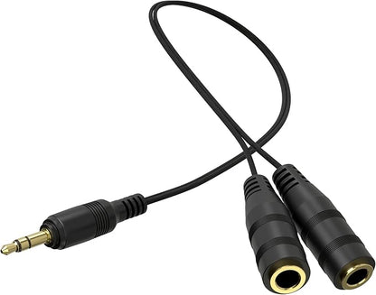 Tempting Table 3.5 mm Headphone Jack to Two 3.5 mm Speaker and Headphone AUX by Tempting+Table