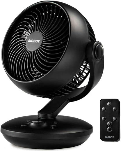 SIGBOT Fan for Bedroom with Remote, Ultra Quiet Desk Fans, with 3 Modes by Sigbot