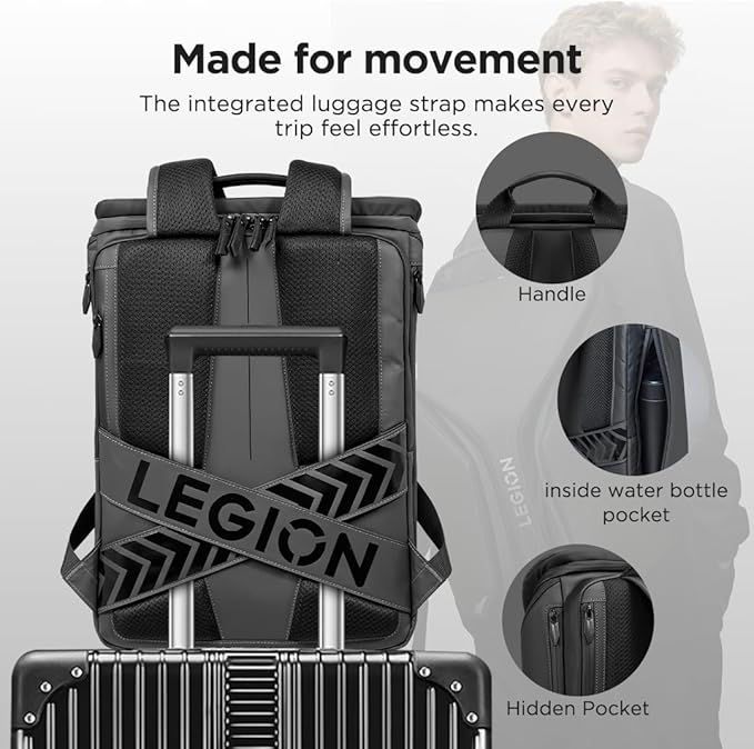 Lenovo Legion 16-inch Armored Gaming Backpack GB900, 20L Capacity, - Image 6