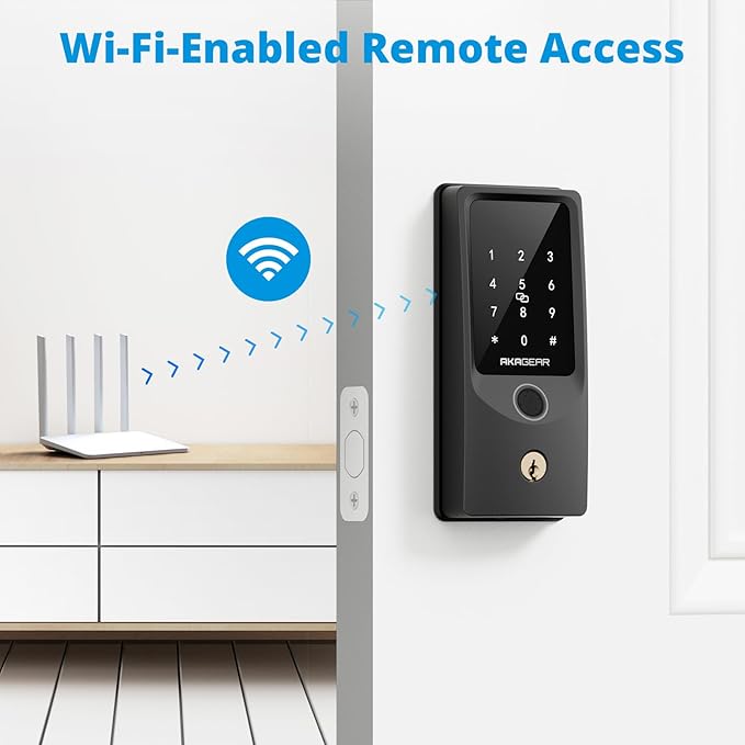 AkaGear T02 Fingerprint Keyless Entry Door Lock - Image 5