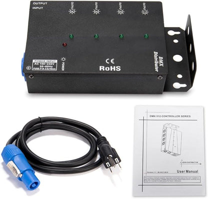 MFL. 4-Way Isolated DMX Splitter Amplifier Distributor - Image 8