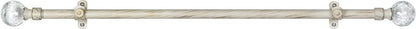 Decorative Window Curtain Rods with Finials, 28 to 48 Inches, 0.75 Diameter - Metallo (Ilana) - Lightweight & Easy to Install, Adjusts Telescopically to Fit Any Window by Achim Home Decor (Pack of 2)