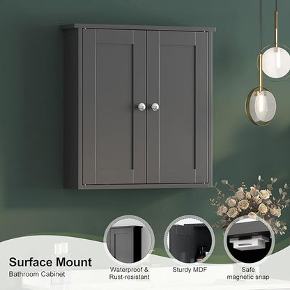 Black Bathroom Wall Cabinet, Medicine Cabinet Over Toilet, Bathroom Cabinet - Image 4