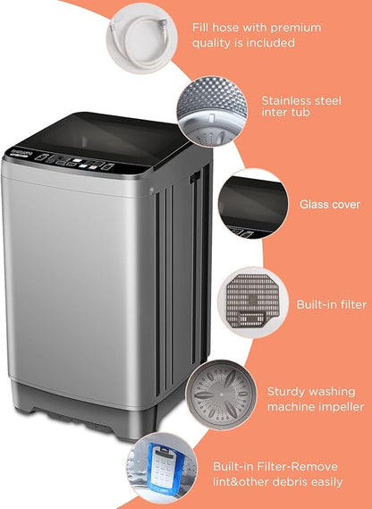 25 lbs Washing Machines with 10 Program 8 Water Level, Full Automatic Washer - Image 6