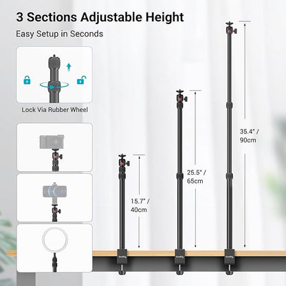 SmallRig Camera Desk Mount Table Stand, Adjustable Light Stand 15"-35" - Image 3