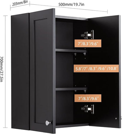 Matte Black Wall Mount Medicine Cabinet - Image 2
