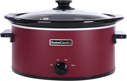 HOMECOOKIN 7 Quart Slow Cooker Oval Manual Pot Food Warmer by HOMECOOKIN
