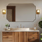 ANDY STAR 30"x48" Gold Bathroom Mirror, Large Scalloped Wall Mirror, Brushed by ANDYSTAR