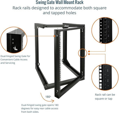 Tecmojo 15U Wall Mount Server Rack, Open Frame Network Rack - Image 3