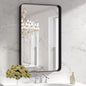 LOAAO Black Metal Framed Bathroom Mirror by LOAAO