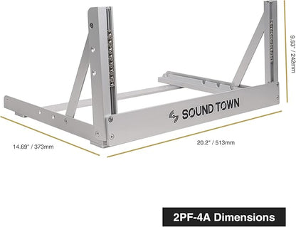 Sound Town 4U Aluminum 2-Post Desktop Open-Frame Rack, Angle Adjustable - Image 7