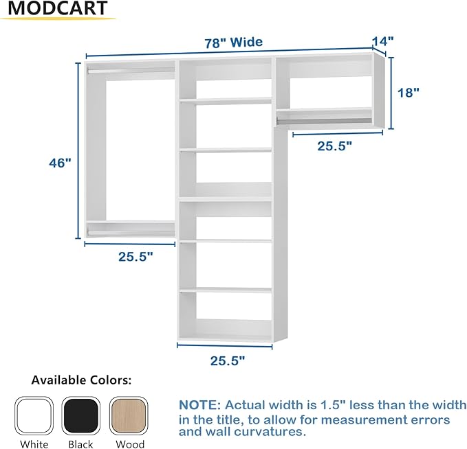 Modular Closet System, Wood Closet Tower Storage - Image 2