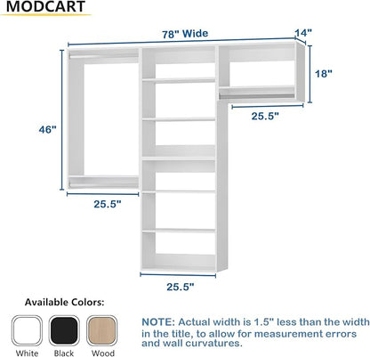 Modular Closet System, Wood Closet Tower Storage - Image 2