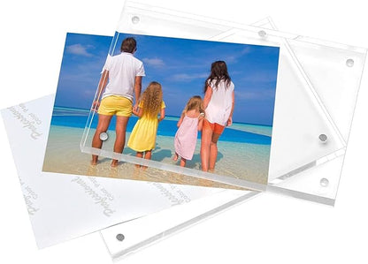 Meetu Acrylic Picture Frame 6x8 Tabletop Photo Frame Magnetic Double Sided - Image 5