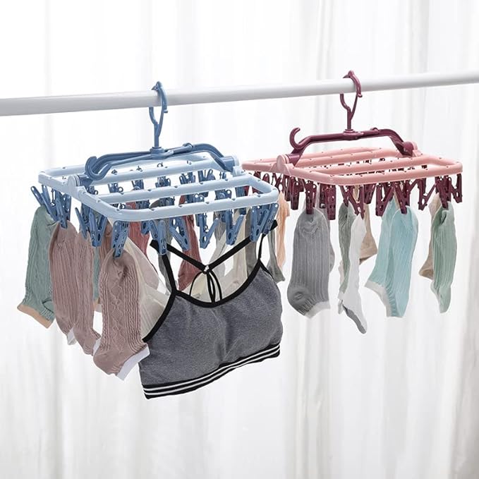 Clothes Drying Racks Foldable Clip Hangers Plastic - Image 7