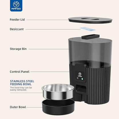 PAPIFEED Automatic Cat Feeder 3.5L/15 Cup 2.4G Bluetooth Pet Feeder - Image 6