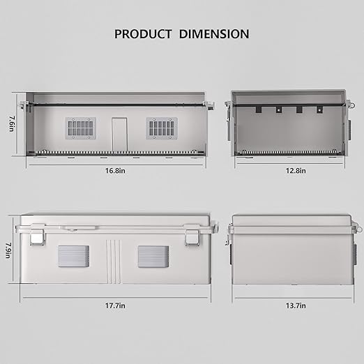 Electrical Junction Box, Ventilated Design, Cable Grommets, Indoor/Outdoor Use - Image 6