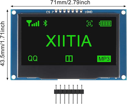 XIITIA 2pcs 2.42 inch 128x64 OLED LCD Display Module SSD1309 7 Pin SPI/IIC I2C - Image 3