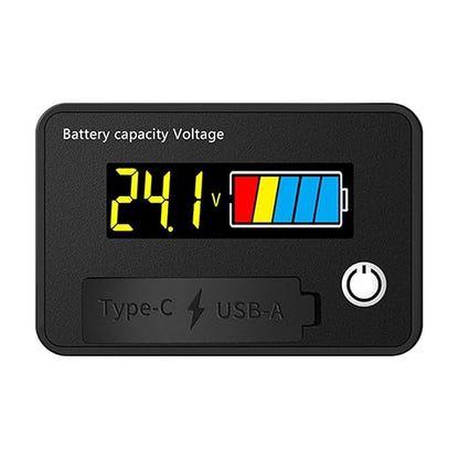 12V 24V Battery Capacity Indicators DC8-30V Leads Acid Lithium Voltages Tester - Image 5